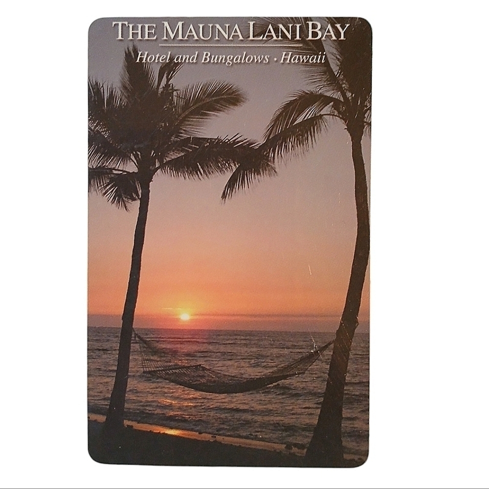 MAUNA LANI BAY HOTEL & BUNGALOWS BIG ISLAND Card Hotel Room Key Hawaii Souvenir